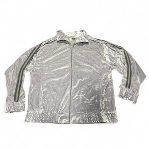 Women’s GooBody Silver Zip-Up Jacket NWT Size XL